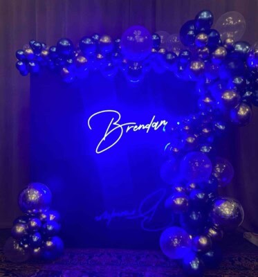 Electric Blue Balloon Garland