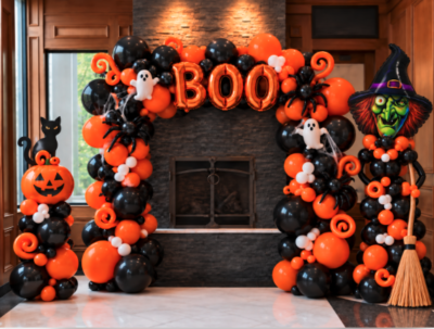 Halloween BOO Balloon Arch
