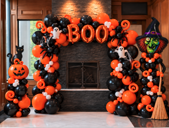 Halloween BOO Balloon Arch - Image 1