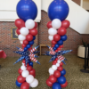 Patriotic Balloon columns raleigh nc