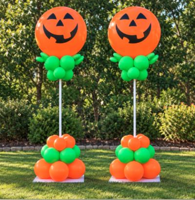 Jack O' Lantern Balloon Pom Pom