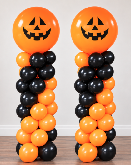 Jack O' Lantern Balloon Columns - Image 1
