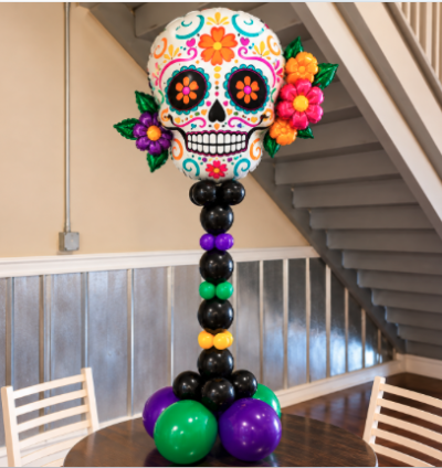 El Dia De Los Muertos Balloon Centerpiece