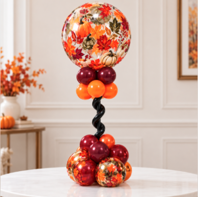 Autumn Leaves Balloon Centerpiece