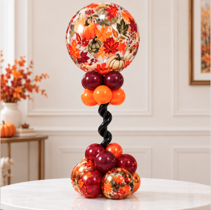 Autumn Leaves Balloon Centerpiece - Image 1