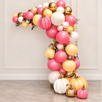 Pumpkin Organic Balloon Garland - Image 1
