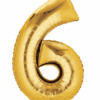 number balloon 6 gold