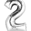 Number Balloon 2 Silver