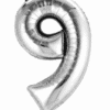 Number Balloon 9 Silver