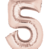 Number Balloon 5 Rose Gold