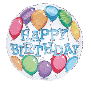 Birthday Balloons on White Balloon