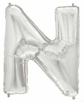 Letter Balloon N Silver