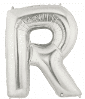Letter Balloon R Silver