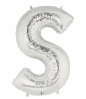 Letter Balloon S Silver