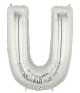 Letter Balloon U Silver