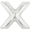 Letter Balloon X Silver