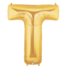 Letter Balloon T Gold