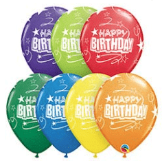 printed birthday latex balloons