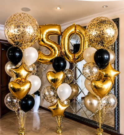 Glamorous Golden Fifty Bouquet Raleigh NC