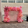 Pink Shimmer Wall w Balloon Garland - Thumbnail Image 1