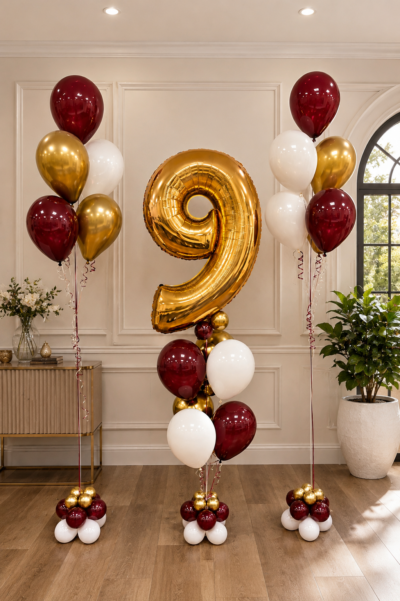 signature number birthday bouquet