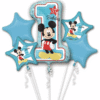 1st Birthday Mickey Mouse Balloon Bouquet