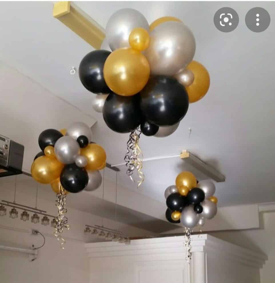 ceiling balloon cluster