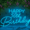 Happy 50th birthday neon light