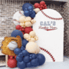 Base ball themed Chiara wall w balloon garland