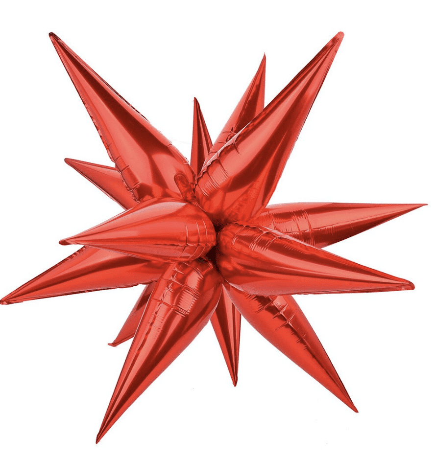 Red Starburst  Balloon