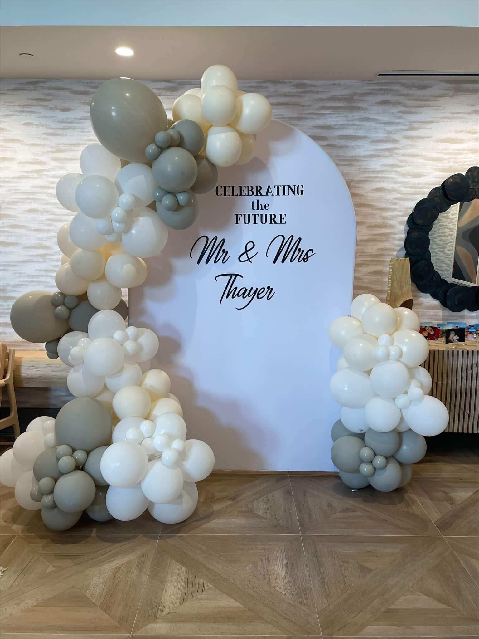 Elegant Bridal Chiara Wall Balloon Garland for Stunning Wedding Decor