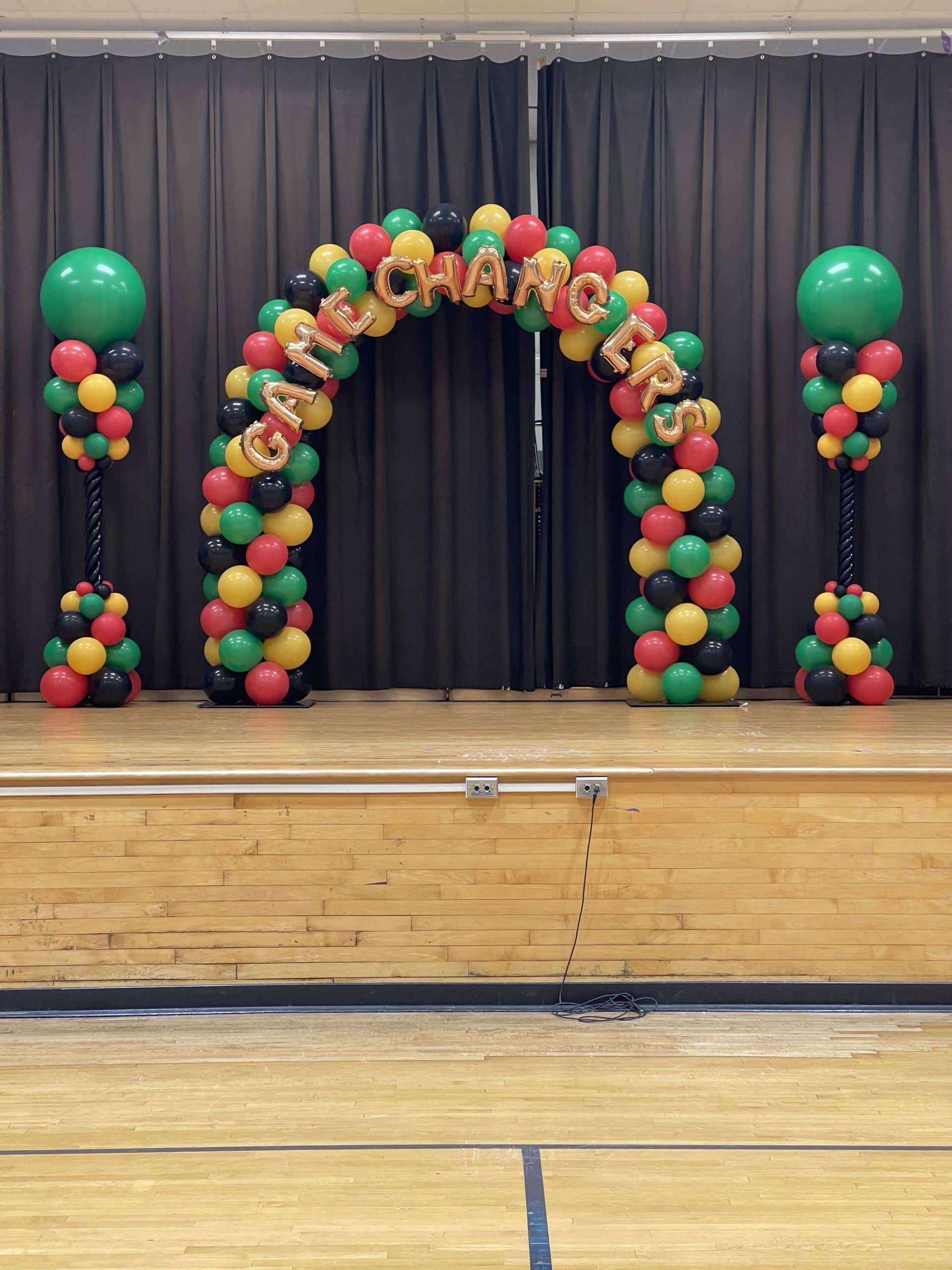 Black History Month Balloon Arch and Columns