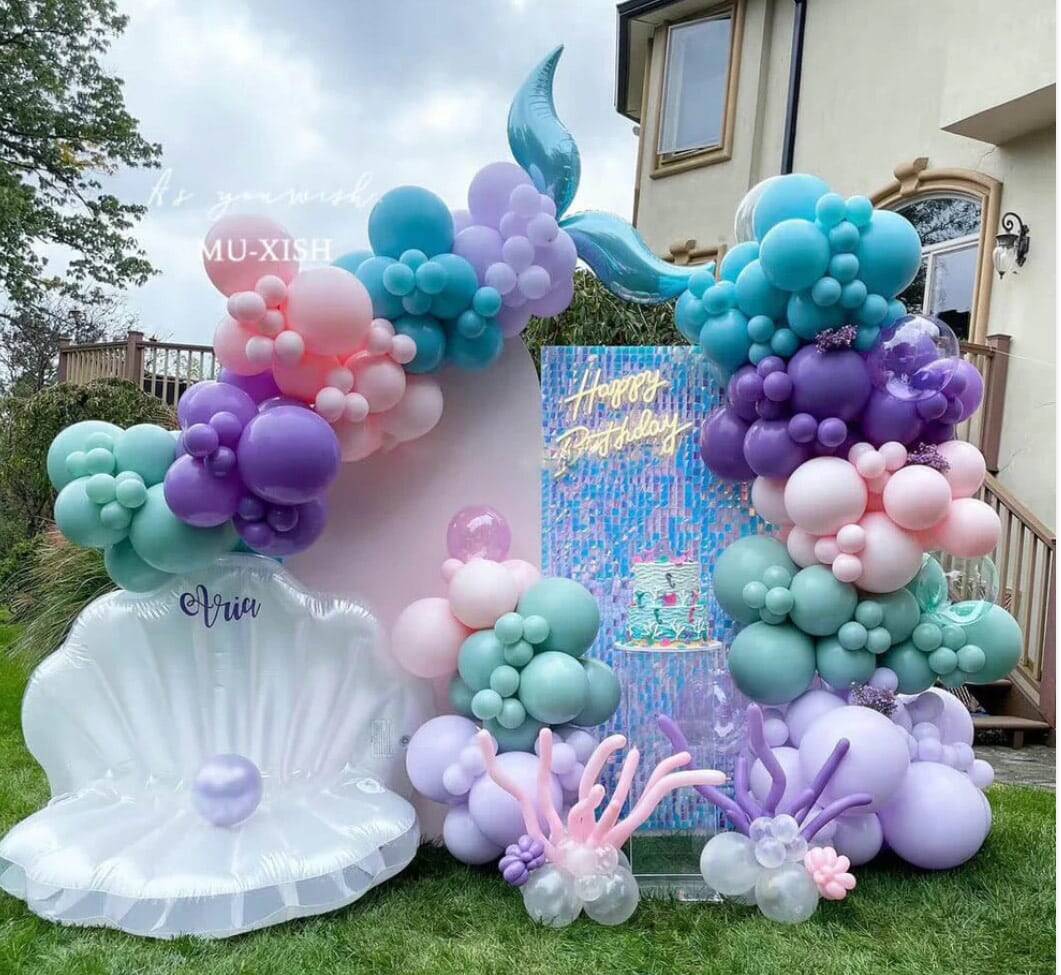 Mermaid Balloon Backdrop