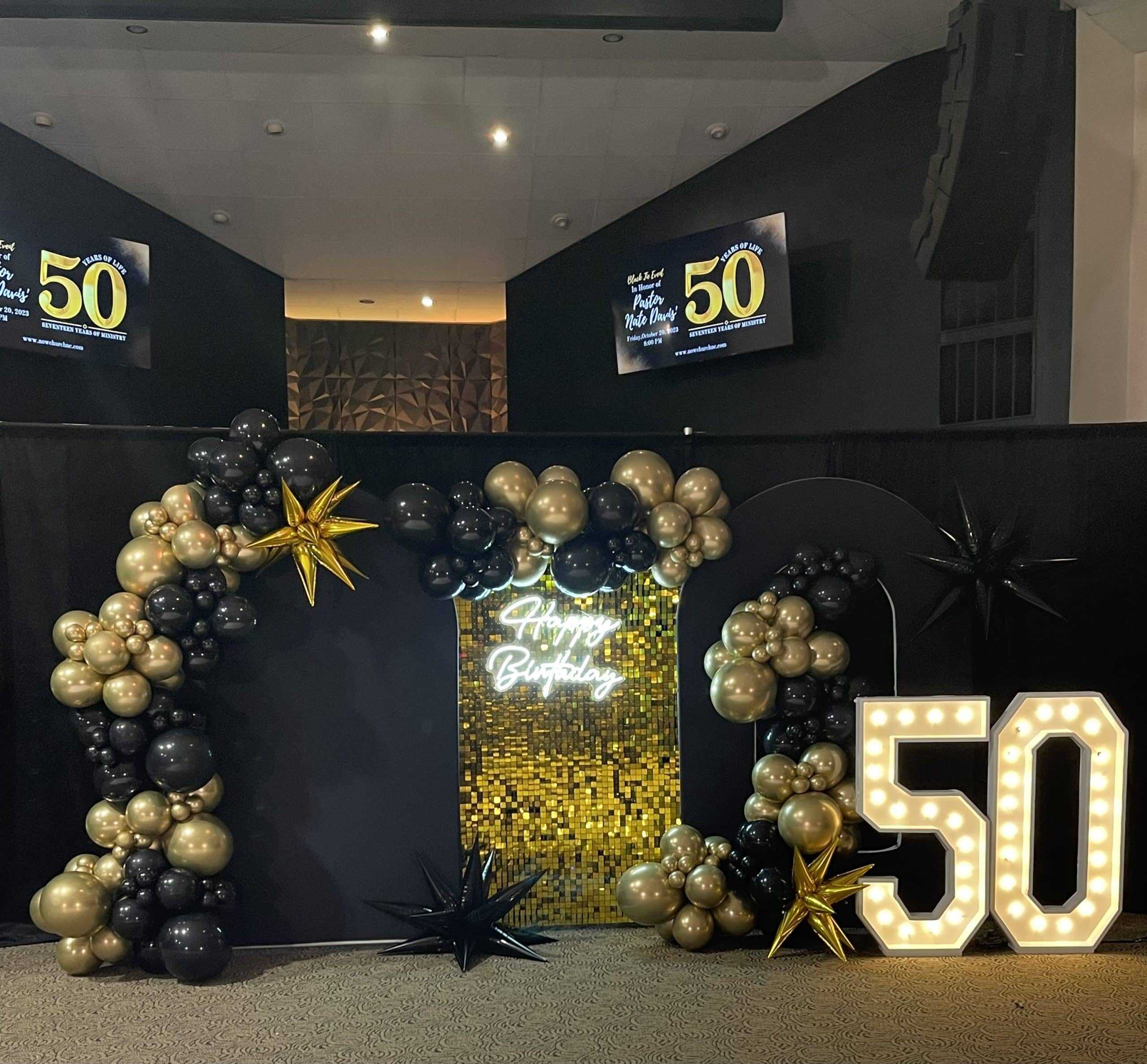 Chiara Wall/ Shimmer wall Combo with Balloon Garland