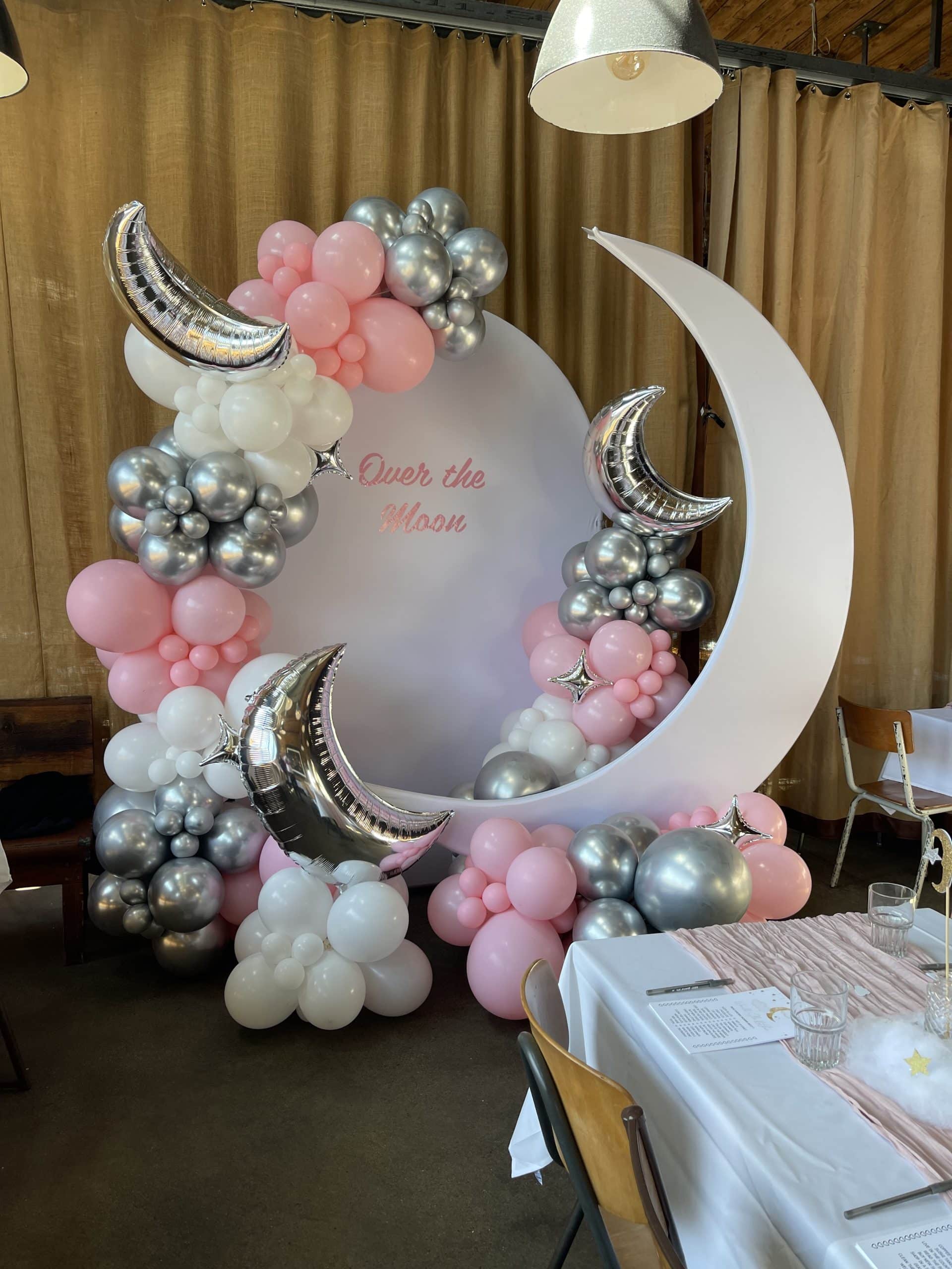 Alternative view of Crescent Moon Balloon Backdrop in Raleigh,NC | Party Balloons by Q