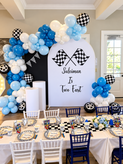2 Fast 2 Furious Birthday Balloon Backdrop