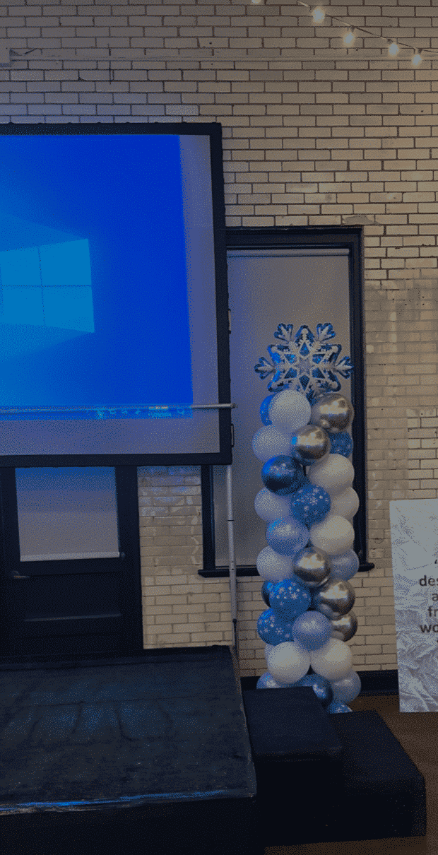 Ice Themed Balloon Column