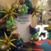 Stunning Balloon Backdrop with Light-Up Marquee Numbers for Events in Raleigh.