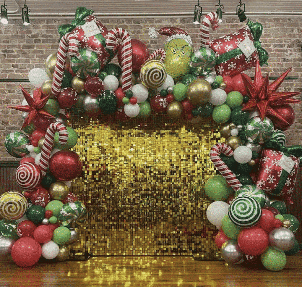 Christmas Themed Shimmer Wall