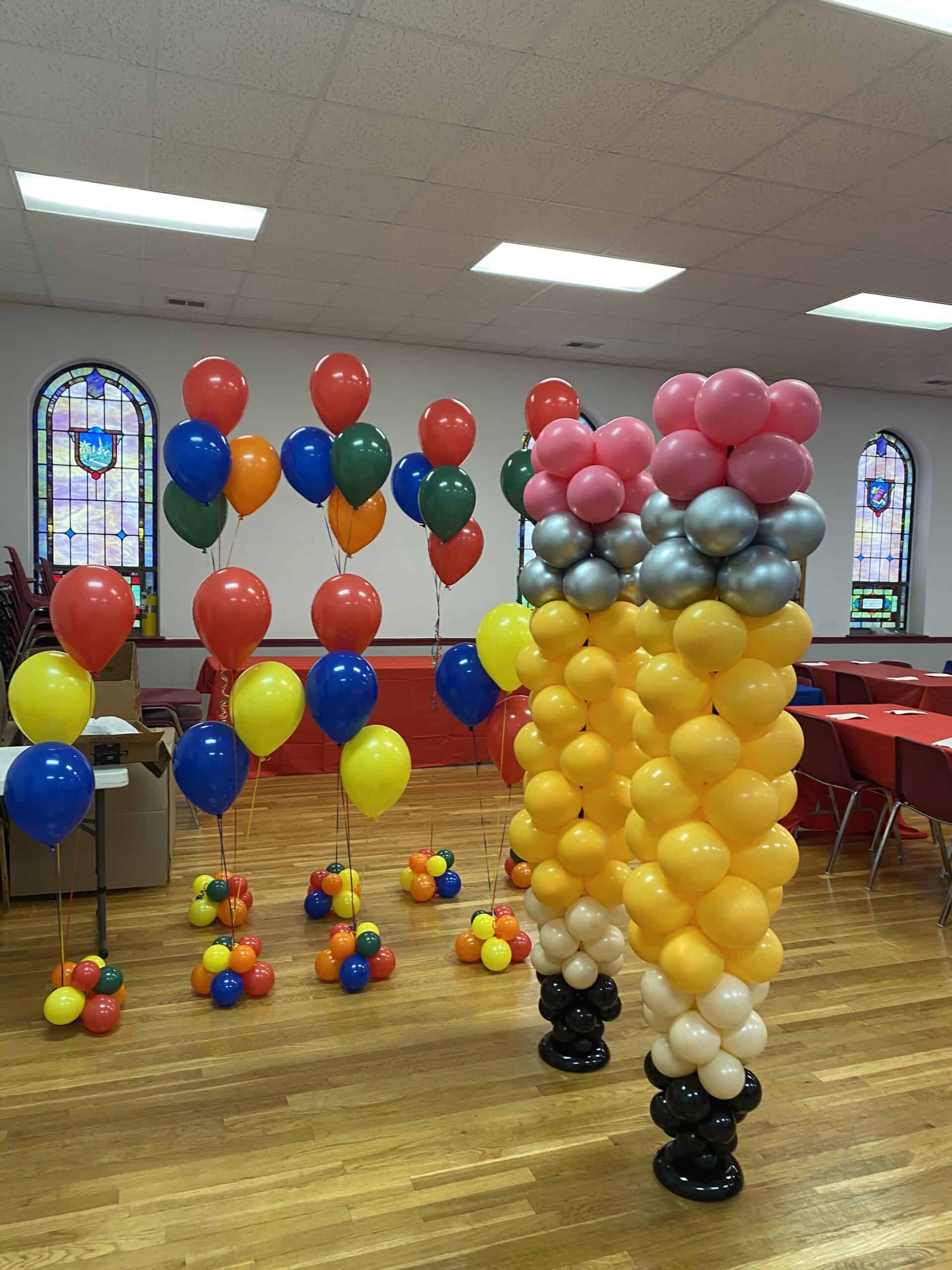 Vibrant Pencil Balloon Column Party Package: Elevate Your Celebration Decor