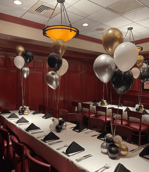 helium balloon centerpieces for table or floor weighted