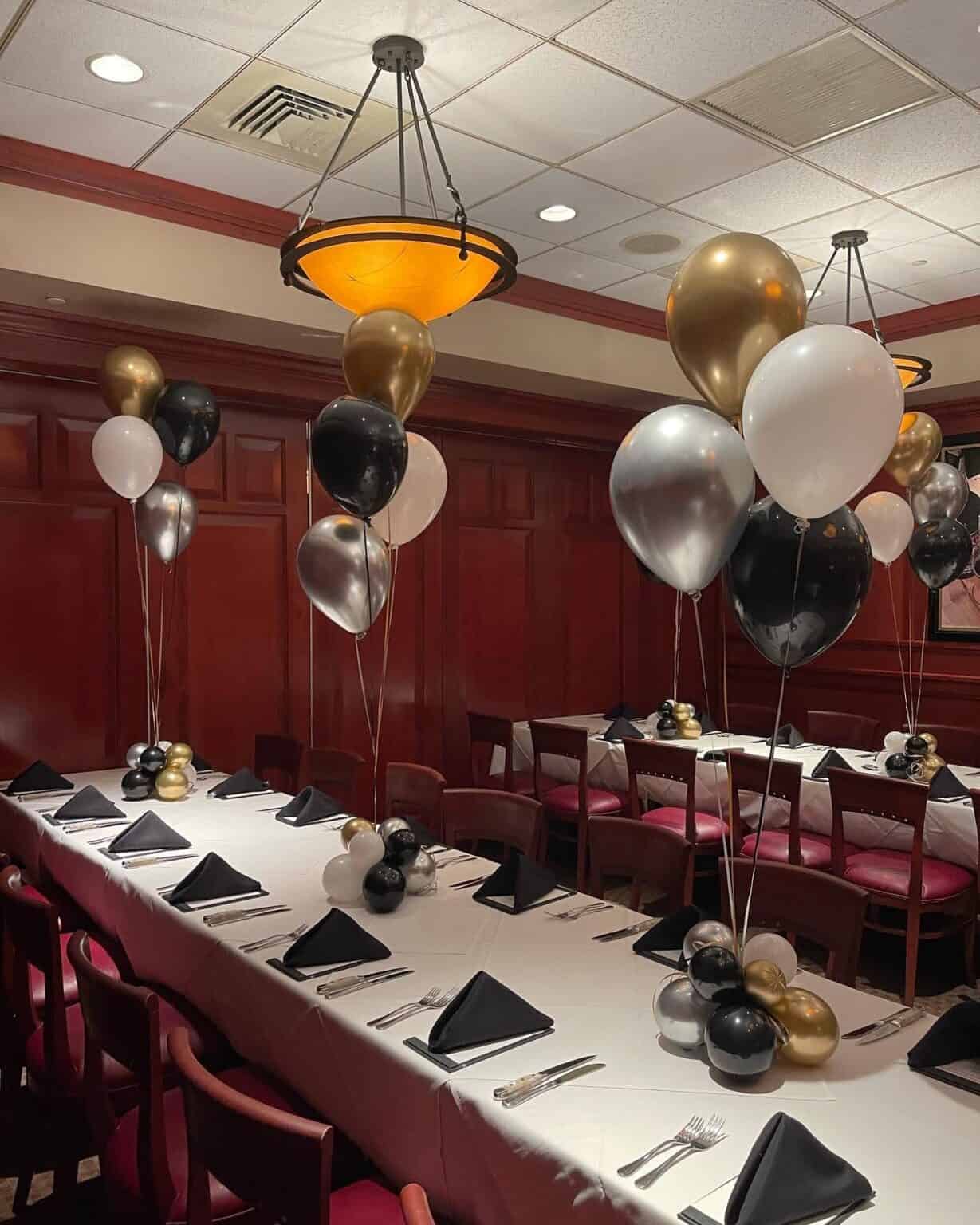 helium balloon centerpieces for delivery in Raleigh NC