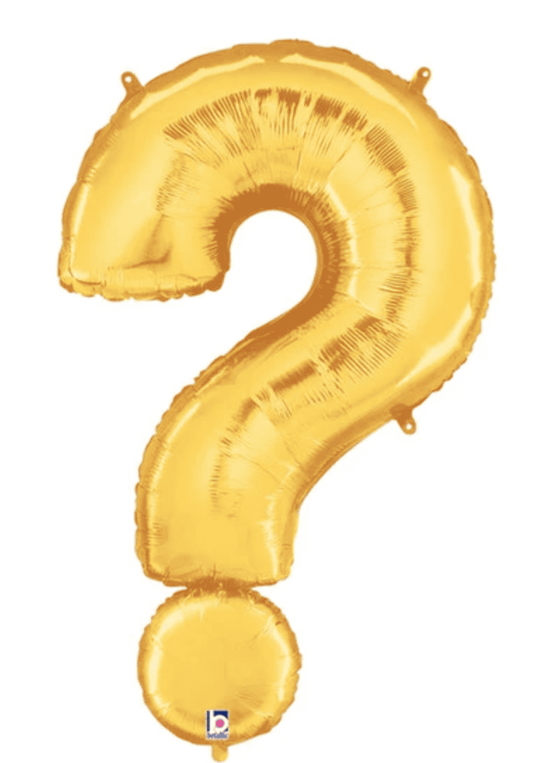Question Mark Balloon Gold