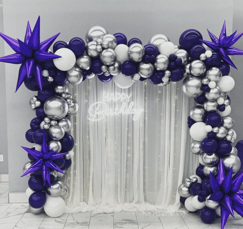 LIGHTED CURTAIN BALLOON BACKDROP