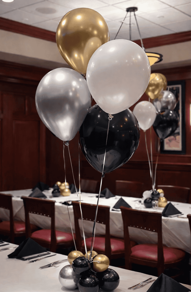 Alternative view of Classic Helium Balloon Centerpiece