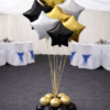 Star balloon centerpiece (7-8) balloons for floor or table for delivery in Raleigh nc