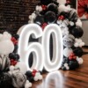 LED Numbers with Balloon Garland Raleigh NC