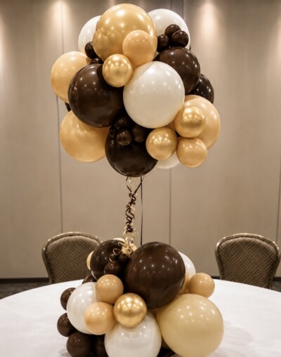 organic table balloon centerpiece Raleigh Nc