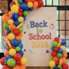 Back to School Balloon Backdrop Raleigh NC