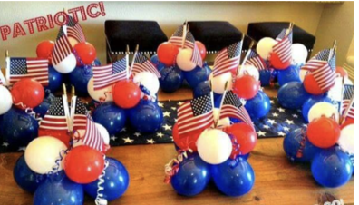 Patriotic Flag Table Centerpiece
